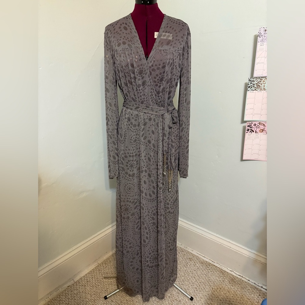 Hollywood starlet Silver bronze Dressing Gown Robe 1940s reproduction